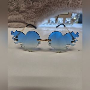Love Heart Flame Shape Women Sunglasses